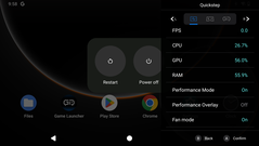 La barra lateral muestra el rendimiento y la utilización del sistema (Fuente de la imagen: Notebookcheck)