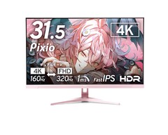 El monitor para videojuegos Pixio PX32UF 4K IPS está disponible en los colores rosa, azul, negro y blanco.