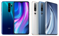 El Redmi Note 8 Pro y el Xiaomi Mi 10 Pro encabezan sus respectivas tablas de precio/rendimiento. (Fuente de la imagen: Xiaomi)