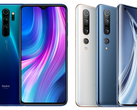 El Redmi Note 8 Pro y el Xiaomi Mi 10 Pro encabezan sus respectivas tablas de precio/rendimiento. (Fuente de la imagen: Xiaomi)