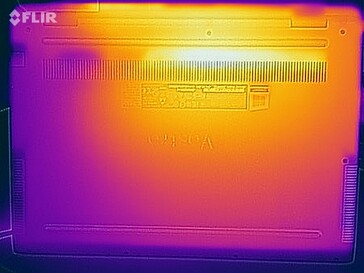 Temperaturas de la superficie de la prueba de esfuerzo (abajo)