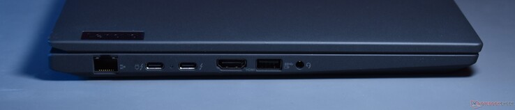 izquierda: RJ45-Ethernet, 2x Thunderbolt 4, HDMI, USB A 3.2 Gen 1, Audio 3.5mm