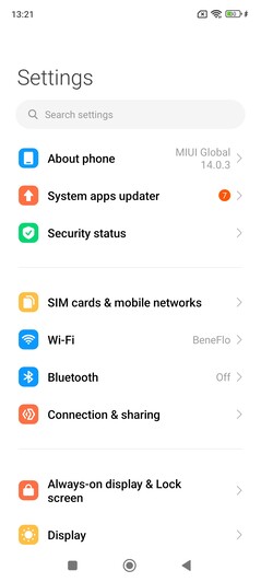 Software en el Xiaomi Redmi Note 12S