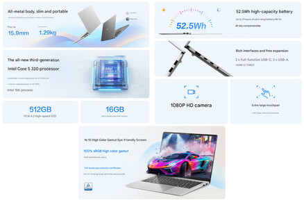 La configuración de la Vivobook 16SE con la pantalla base