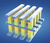 La estructura de almacenamiento de 3D XPoint (ilustración, imagen: Intel)