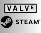 Logotipos de Valve y Steam (Fuente de la imagen: Valve Corporation, Dominio público, vía Wikimedia Commons, DemonDays64, modificación del archivo de Valve Corporation, Dominio público, vía Wikimedia Commons)