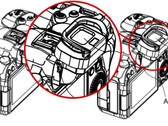 Canon ha revelado un diseño de EVF inclinable integrado en una reciente solicitud de patente en Japón. (Fuente de la imagen: Canon - editado)