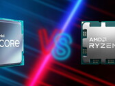 La familia Intel Raptor Lake incluye los SKU K y KF Core i9, Core i7 y Core i5. (Fuente: Gam-Ol en Pixabay, AMD, Intel-editado)
