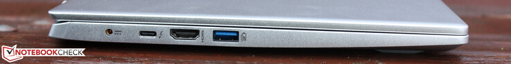 Clavija hueca (alimentación), Thunderbolt 4 con USB-C Power Delivery (opcional), HDMI, USB-A 3.1 Gen. 2 Sleep &amp; Charge