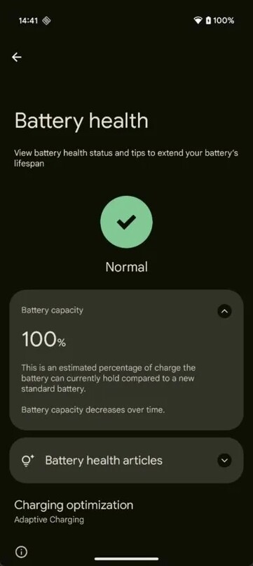 El menú Salud de la batería de Android se encuentra en la pestaña Batería de la aplicación Ajustes. (Fuente de la imagen: Android Authority)