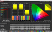 CalMAN: Colores Mixtos - Perfil Adaptativo (Ajustado): Espacio de color de destino DCI-P3