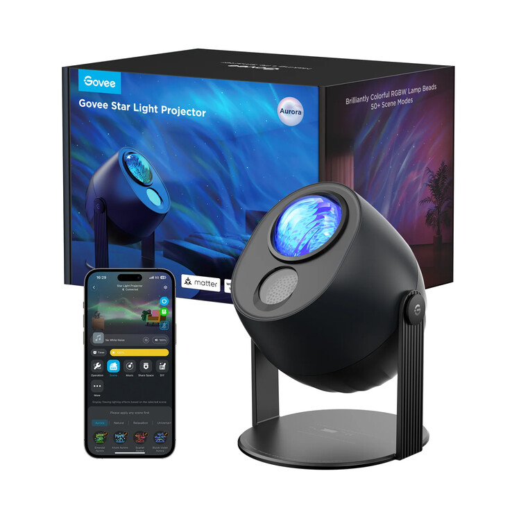 El nuevo proyector Govee Star Light Projector Ocean Wave parece ser similar al modelo original (en la imagen). (Fuente de la imagen: Govee)