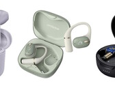 Los auriculares JVC Kenwood: el modelo económico HA-A4T, el de gama media HA-NP80T y el de gama alta HA-FW5000T (de izquierda a derecha).