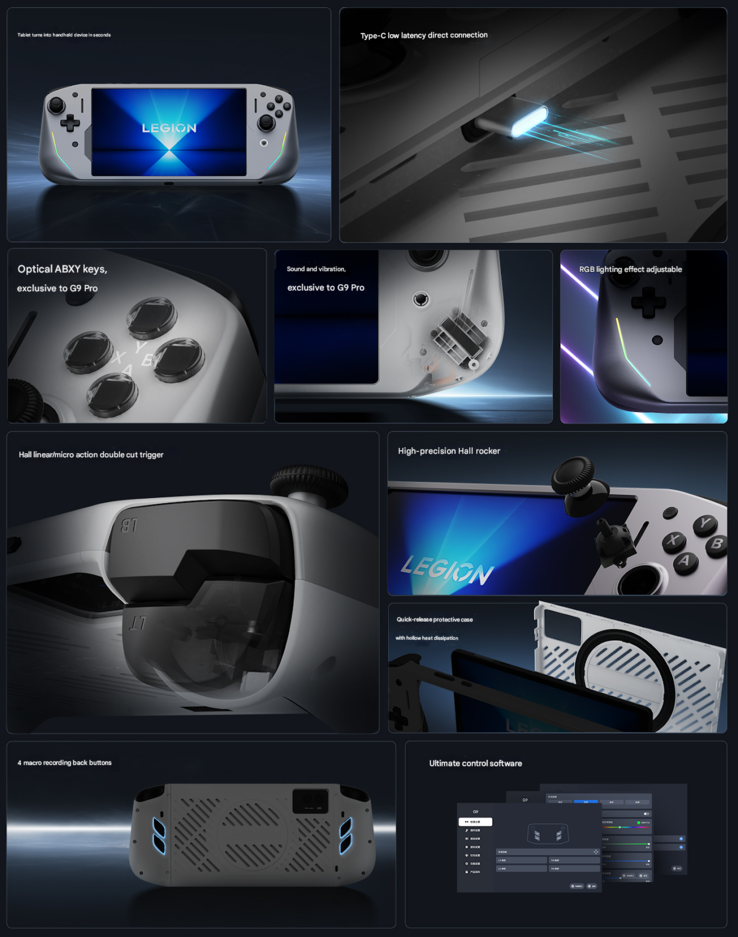 Principales características del controlador Legion G9 (Fuente de la imagen: Lenovo - machine translated)