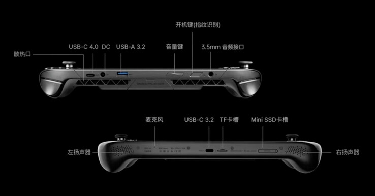 El OneXFly Apex incorpora conectividad USB 4 en lugar de OCuLink. (Fuente de la imagen: One-Netbook)