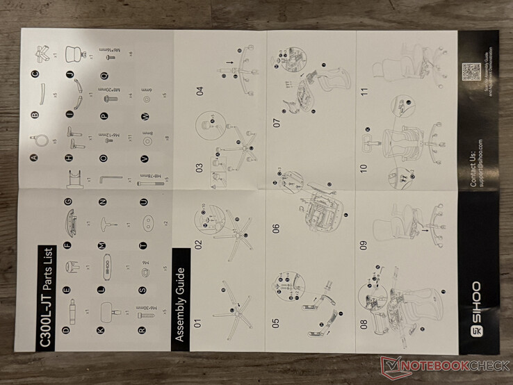 Instrucciones de montaje de la Sihoo Doro C300