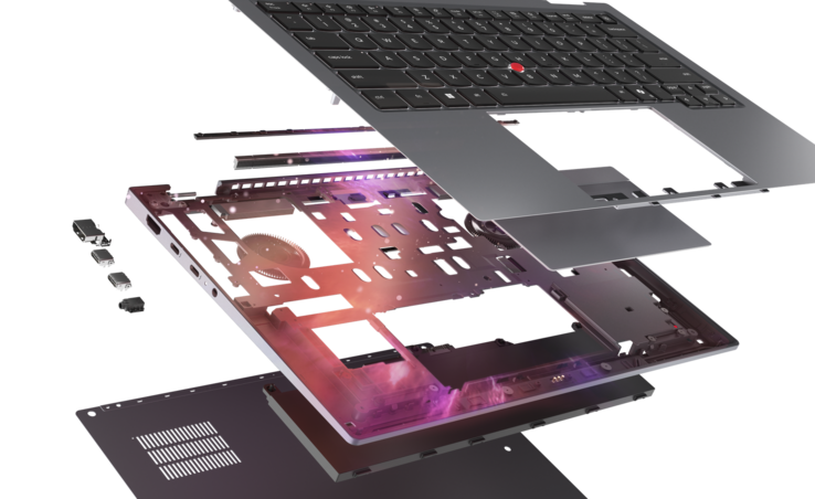 Lenovo ThinkPad X1 2 en 1 Gen 11 Aura Edition: Diseños Space Frame (fuente de la imagen: Lenovo)