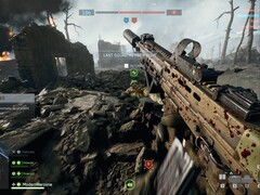 Las armas en Battlefield 6 se cubrirán de salpicaduras de sangre durante el combate. (Fuente de la imagen: ModernWarzone en X)