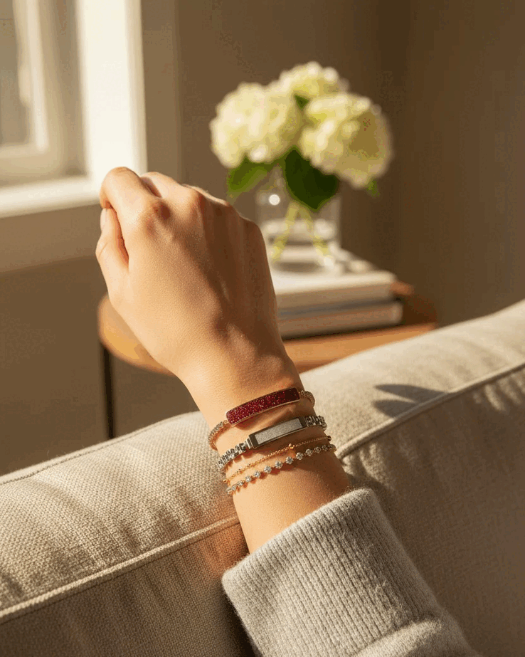 La pulsera Inllie Luna Light sólo tiene 5,6 mm de grosor