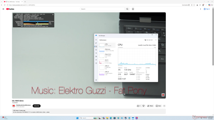 reproducción de vídeo 4K60 sin caídas de fotogramas. LatencyMon no se ejecutaba correctamente en el sistema debido a problemas de firma de controladores, incluso después de desactivar la función