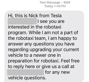 La actualización del robotaxi de Tesla invita.