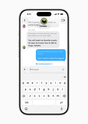 Traducción en directo de llamadas telefónicas (fuente de la imagen: Apple)