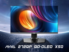 El MAG 272QP X50 es el segundo monitor QD-OLED de MSI para juegos con una frecuencia de refresco de 500 Hz. (Fuente de la imagen: MSI vía ITHome)