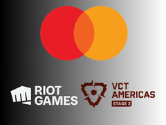 Se muestran los logotipos de Mastercard, Riot Games y VCT Americas (Fuente de la imagen: Mastercard, Riot Games, Valorant Champions Tour Americas YouTube con ediciones)