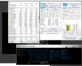 Información de CPU durante un benchmark de Intel XTU