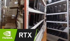 Cientos de portátiles de juego Hasee con GPUs de la serie Nvidia GeForce RTX 30 han sido utilizados en granjas de minería. (Fuente de la imagen: Godfish BTCer/Nvidia - editado)