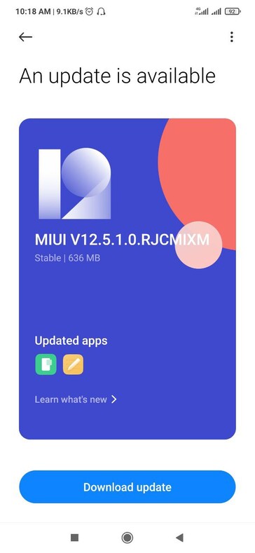 MIUI 12.5 para el Redmi 9.