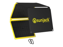 El panel solar SunJack de 60 W cuenta con puertos USB-C y USB-A para la carga directa. (Fuente de la imagen: SunJack)