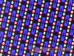 Conjunto de subpíxeles OLED nítidos de la superposición brillante