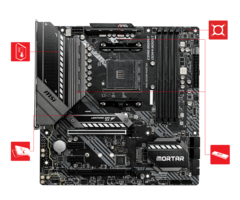 El mortero MSI MAG B550M es uno de los primeros tableros B550 en recibir soporte BAR redimensionable (Fuente de la imagen: MSI)