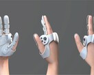 El prototipo de guante cubre parcialmente la mano, centrándose en la superficie de la punta de los dedos (Imagen cortesía de Sharp)