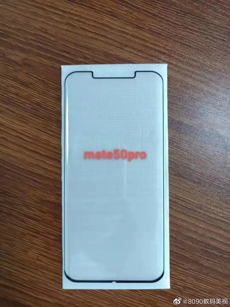 El supuesto notch del Mate 50 Pro al completo. (Fuente: 8090 Digital Beauty vía Weibo)