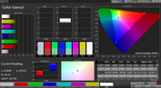 CalMAN cobertura de espacio de color - preajuste por defecto