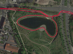 Prueba de GPS: Motorola Moto E6 Plus - Ciclismo alrededor de un lago