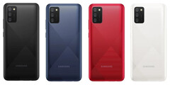 El Galaxy A02s en todos sus colores conocidos. (Fuente: Samsung)