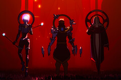 Gatekeeper Steam teaser que muestra tres guardianes con un fondo rojo