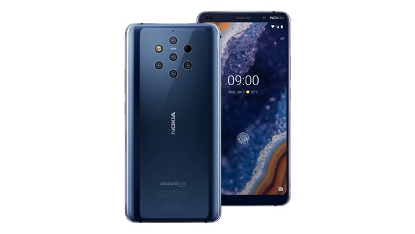 El Nokia 9 PureView tenía cinco cámaras de 12MP en su parte trasera. (Fuente de la imagen: Nokia/waybackmachine)