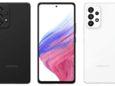 El Galaxy A53 5G en dos de sus cuatro colores. (Fuente de la imagen: WinFuture)