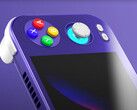 El Anbernic RG476H en su opción de color inspirada en Gamecube. (Fuente de la imagen: Anbernic)