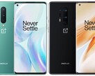 El OnePlus 8 y el OnePlus 8 Pro tienen una ubicación en el lado izquierdo para el orificio de perforación de la cámara de fotos. (Fuente de la imagen: OnePlus - editado)