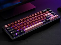 Negro con un toque de rosa: Combinación de colores del PC con teclado todo en uno. (Fuente de la imagen: Rakeydo vía Kickstarter)