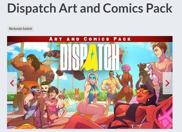 Pack de arte y cómics de Dispatch sin cambios en otras regiones de Nintendo eShop (Fuente de la imagen: captura de pantalla, Nintendo)