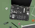Una foto promocional del Framework Laptop 13 mostrando su interior