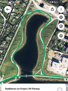 Prueba de GNSS: circunnavegación del lago con el Xiaomi Watch S1.