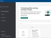 quedan 30 días para la desaparición del editor de escritorio Grammarly (Fuente: Propia)