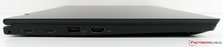 Lado izquierdo: 2 x USB 3.1 Gen1 Tipo C, USB 3.1 Tipo A, HDMI 1.4b